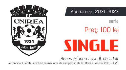 Abonament Single AFC Unirea 1924 Alba Iulia